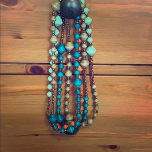 Noonday Collection long paper bead necklace